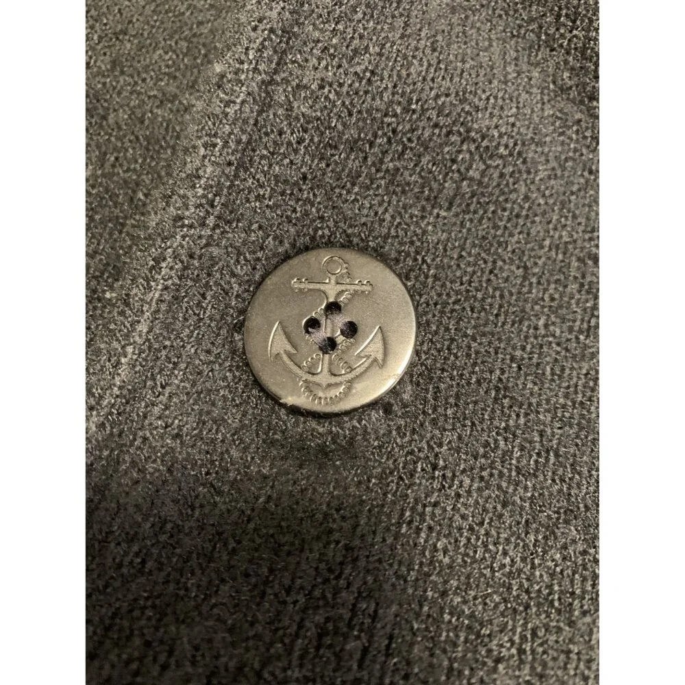 Obey Propaganda M Knit Double Breasted‎ Pea Coat W/ Nautical Buttons